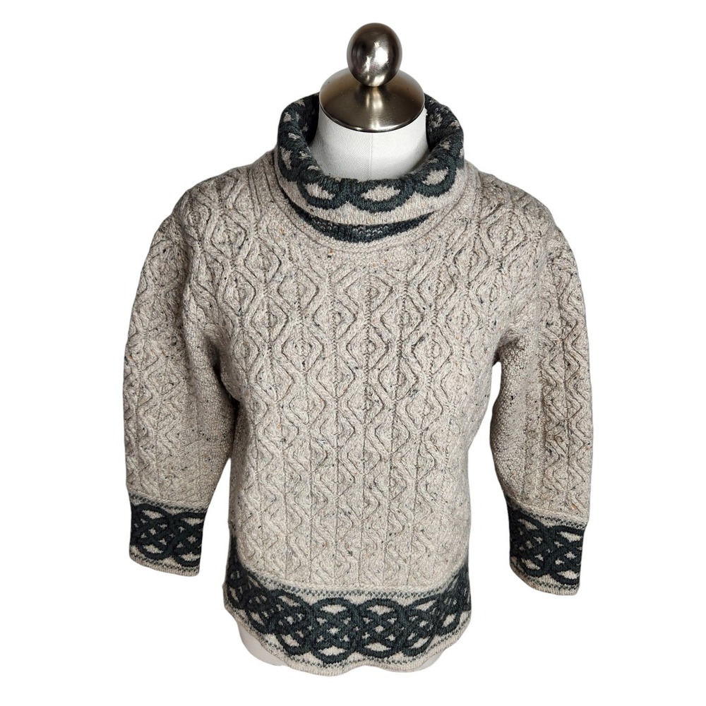 Aran Market Wool Sweater Women Shrunk Felted AS IS For Craft Project Upcycle DIY